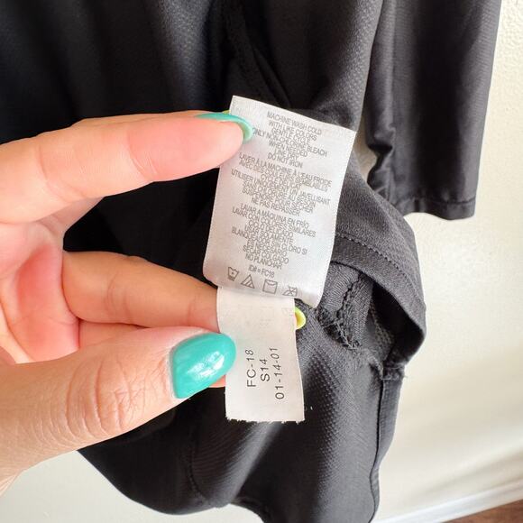 Free Country Black Long Sleeve Hooded Swimsuit Cover Up - Large - Picture 4 of 8